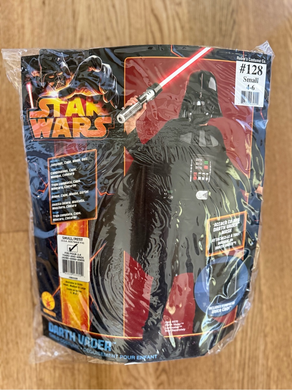 Star Wars Darth Vader Kids Costume - Black with Red Lightsaber